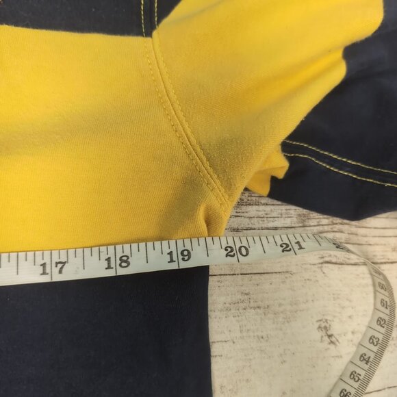 Polo Ralph Lauren Navy Yellow Stripe Rugby Shirt Boys Size XL - Picture 5 of 8